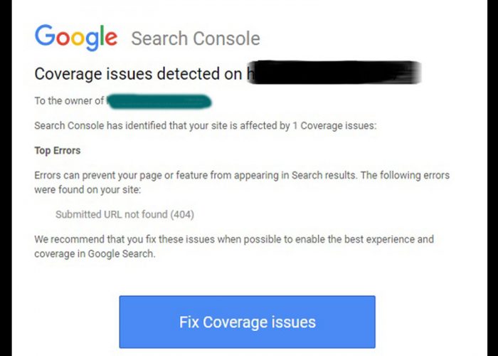 پیغام New Coverage issue detected گوگل