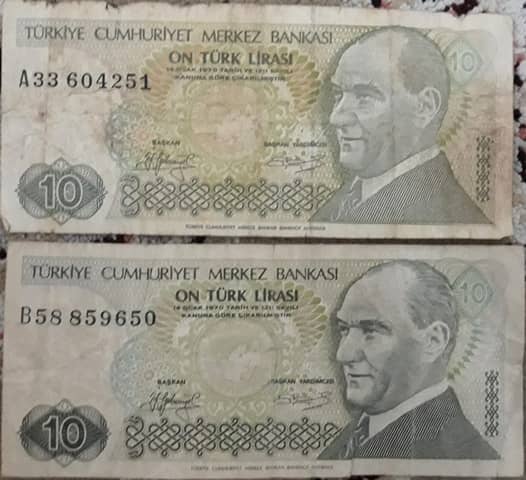 اسکناس قدیمی کشور ترکیه