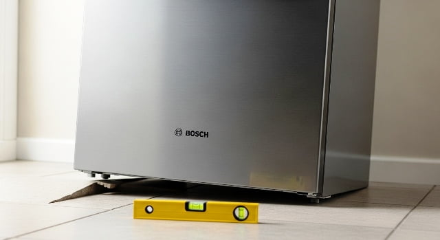 تراز نبودن فریزر یکی از علتهای صدا دادن فریزر بوش